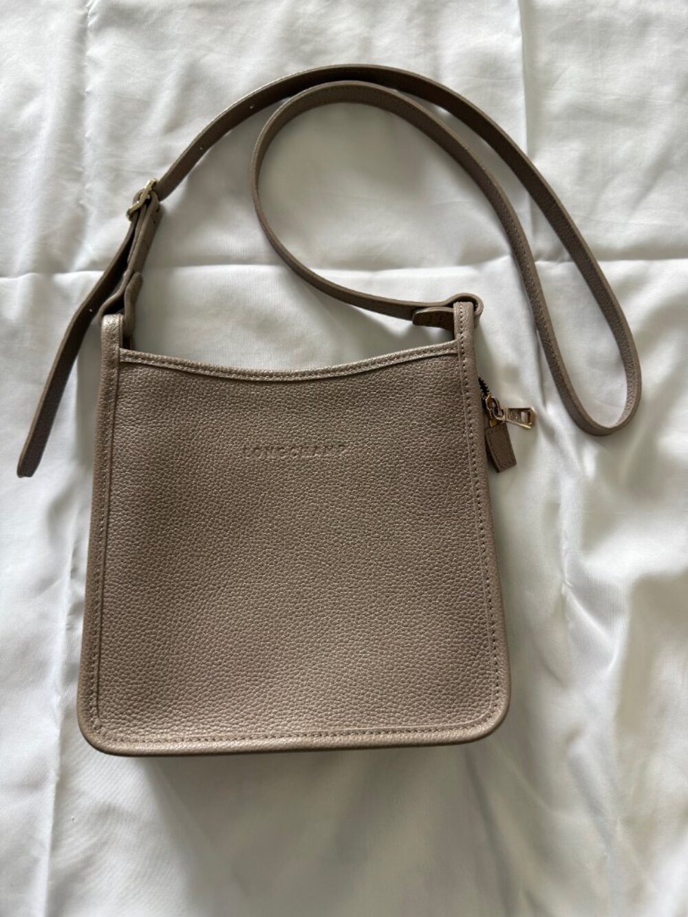 Longchamp Small Le Foulonné Leather Crossbody Bag